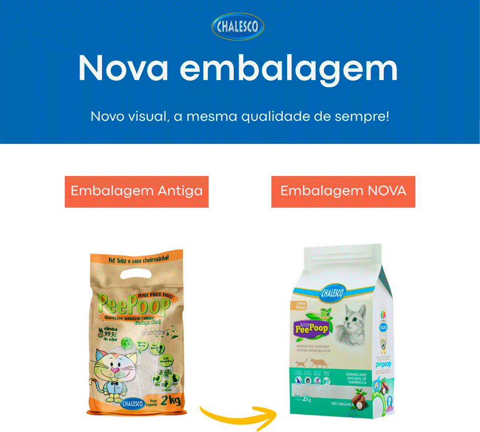Granulado Mandioca Chalesco Fino Peepoop - 2Kg