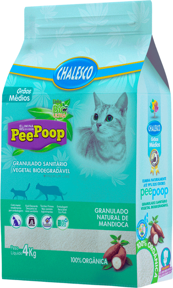 Granulado Mandioca Chalesco Médio Peepoop - 4Kg