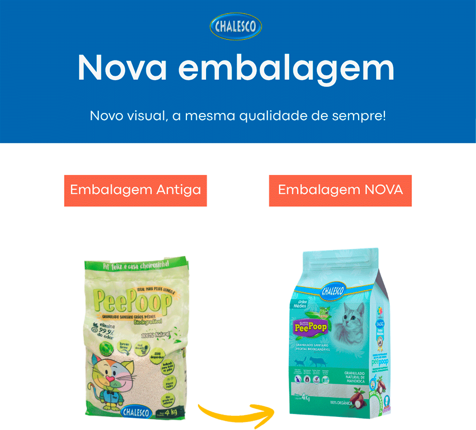 Granulado Mandioca Chalesco Médio Peepoop - 4Kg