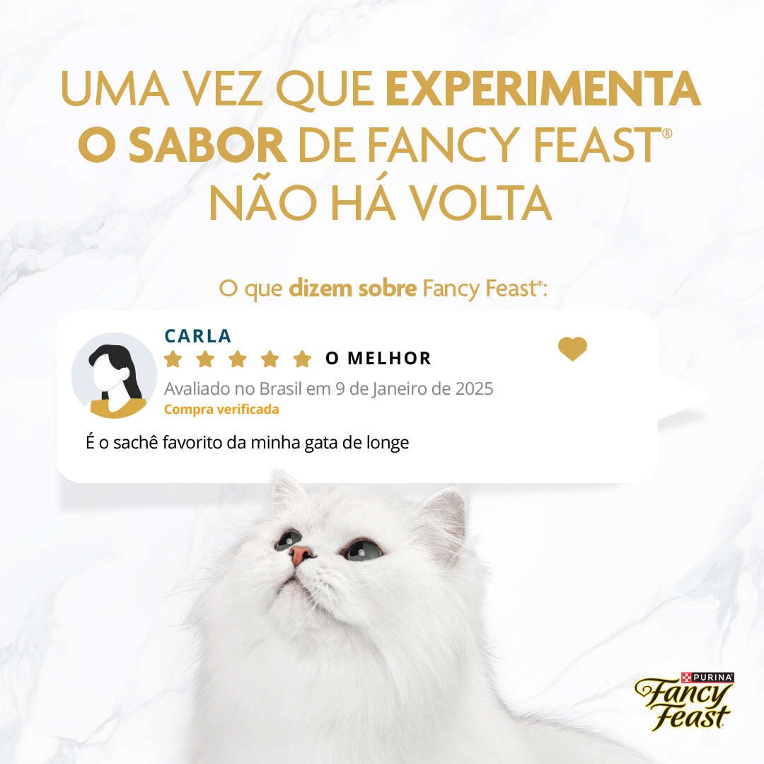 Racão Úmida Nestlé Purina Fancy Feast Supremo para Gatos sabor Bacalhau - 75 g