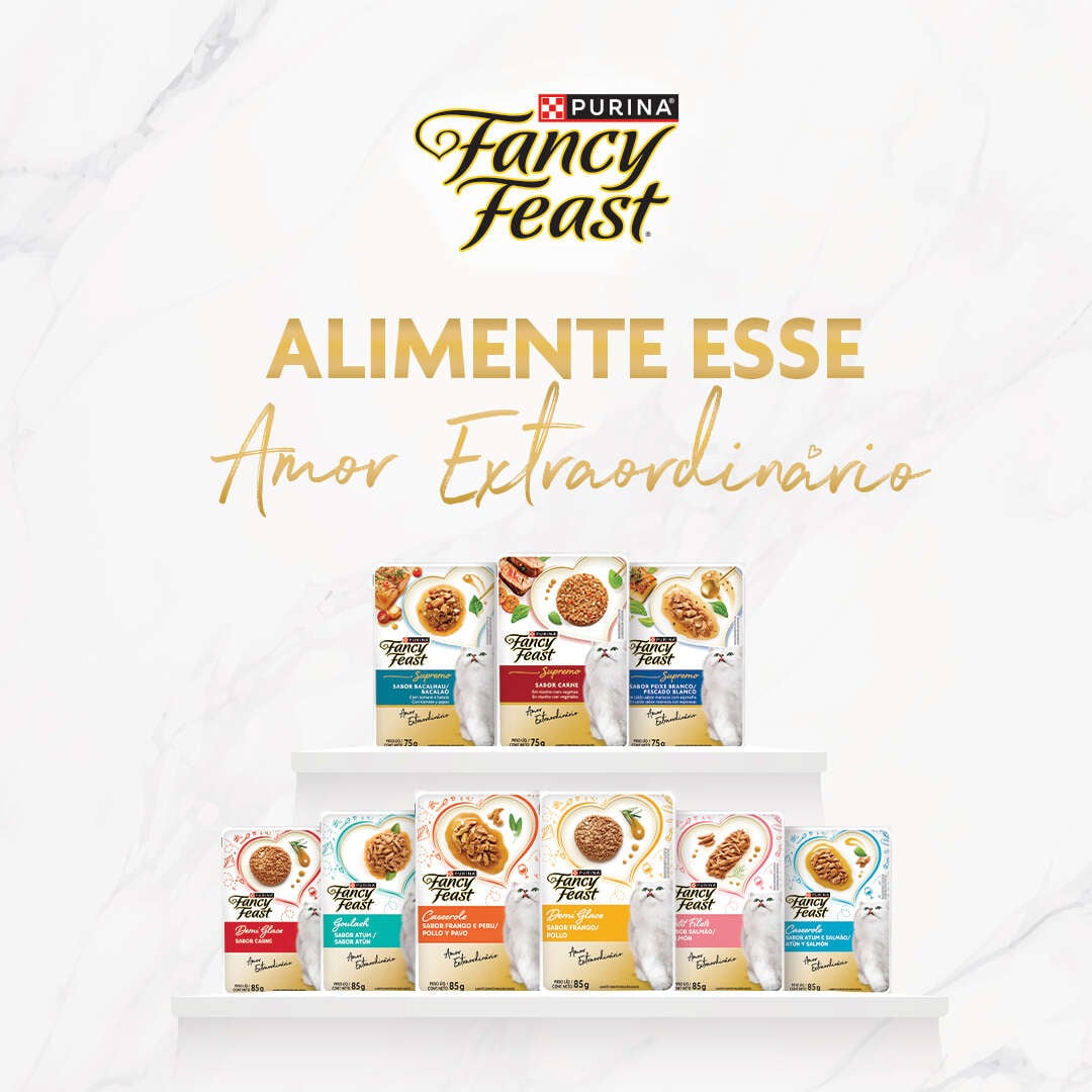 Racão Úmida Nestlé Purina Fancy Feast Supremo para Gatos sabor Bacalhau - 75 g