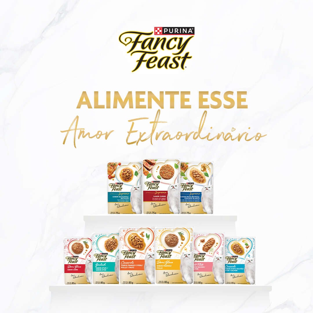 Racão Úmida Nestlé Purina Fancy Feast Supremo para Gatos sabor Peixe Branco - 75 g
