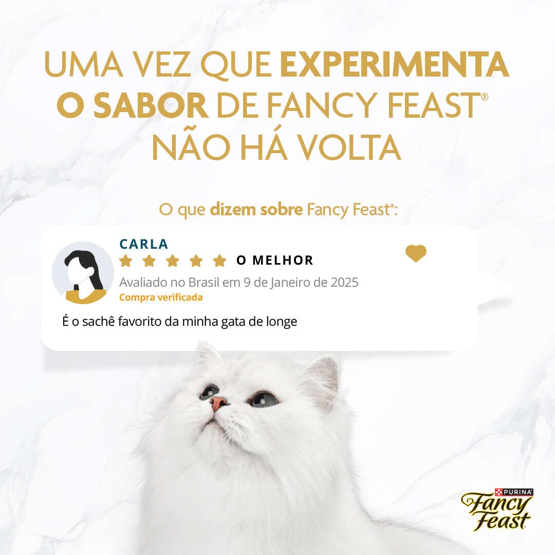 Racão Úmida Nestlé Purina Fancy Feast Supremo para Gatos sabor Peixe Branco - 75 g