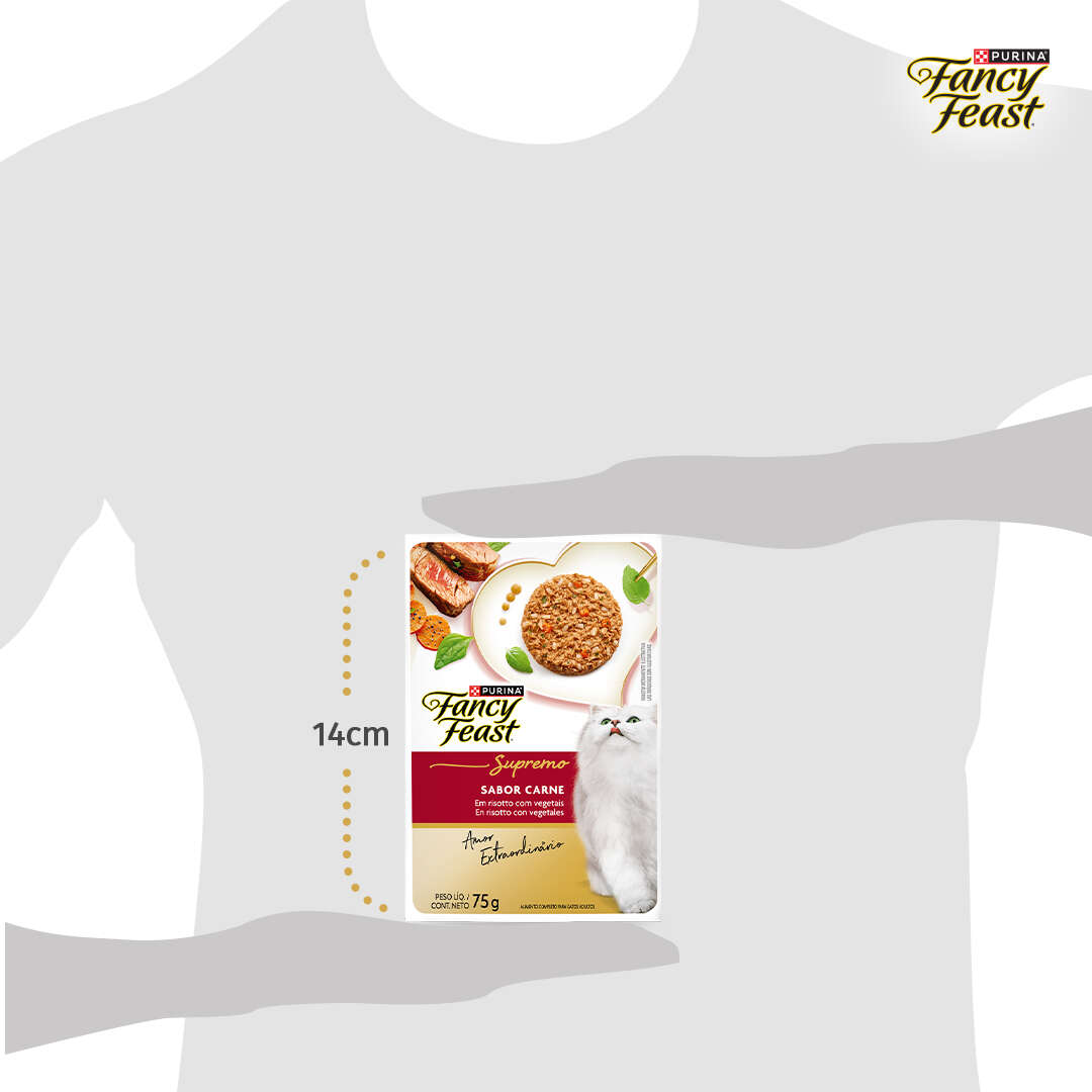 Racão Úmida Nestlé Purina Fancy Feast Supremo para Gatos sabor Carne - 75 g
