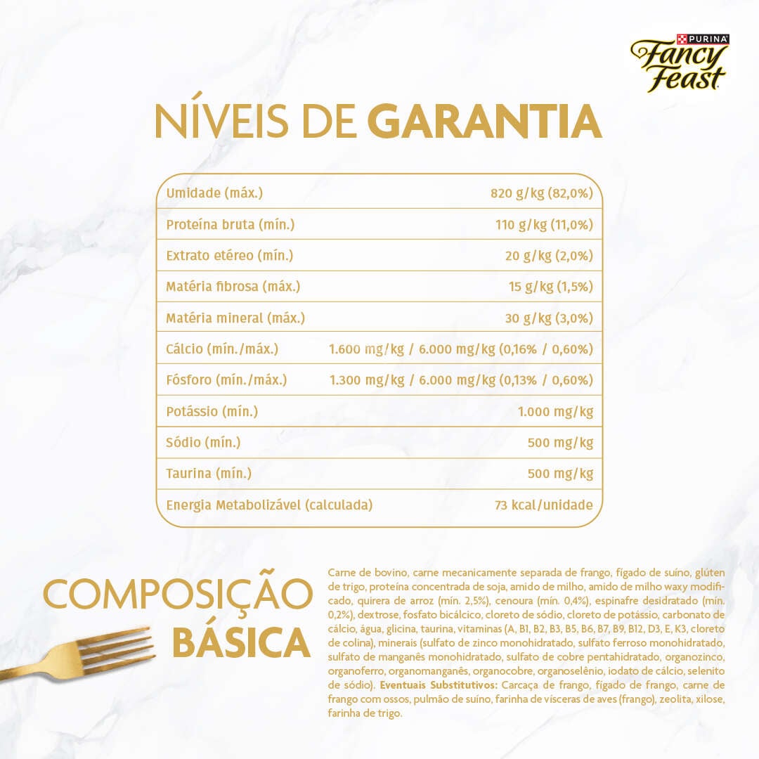 Racão Úmida Nestlé Purina Fancy Feast Supremo para Gatos sabor Carne - 75 g