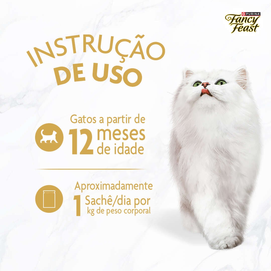 Racão Úmida Nestlé Purina Fancy Feast Supremo para Gatos sabor Carne - 75 g