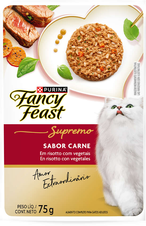 Racão Úmida Nestlé Purina Fancy Feast Supremo para Gatos sabor Carne - 75 g