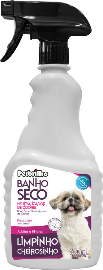 Banho a Seco Petbrilho Neutralizador de Odores para Cães e Gatos - 500 mL