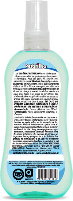 Colônia Petbrilho Macho - 100 mL