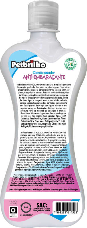 Condicionador Petbrilho - 500 mL