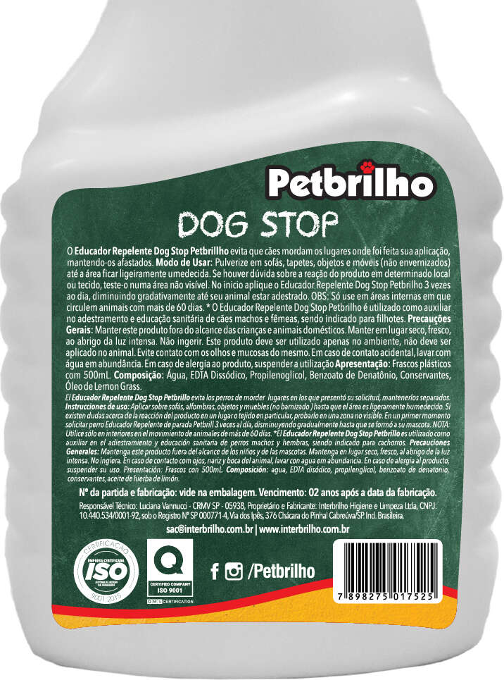 Educador Petbrilho Repelente para Cães - 500 mL