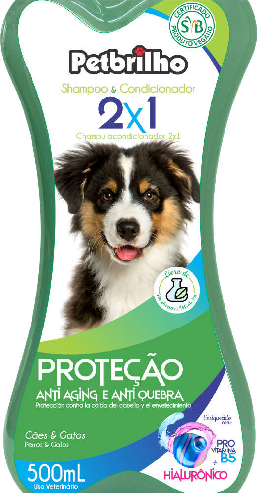 Shampoo Petbrilho 2 em 1 - 500 mL
