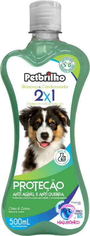 Shampoo Petbrilho 2 em 1 - 500 mL
