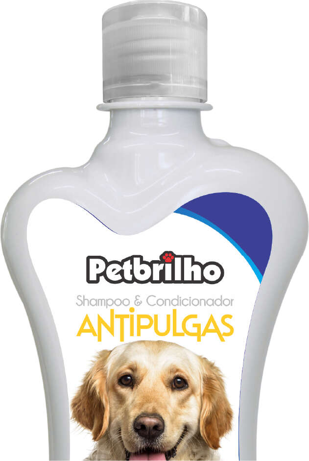 Shampoo e Condicionador Petbrilho Antipulgas 3 em 1 - 500 mL