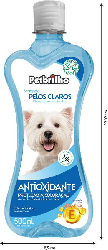 Shampoo Petbrilho Pelos Claros - 500 mL