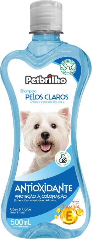 Shampoo Petbrilho Pelos Claros - 500 mL