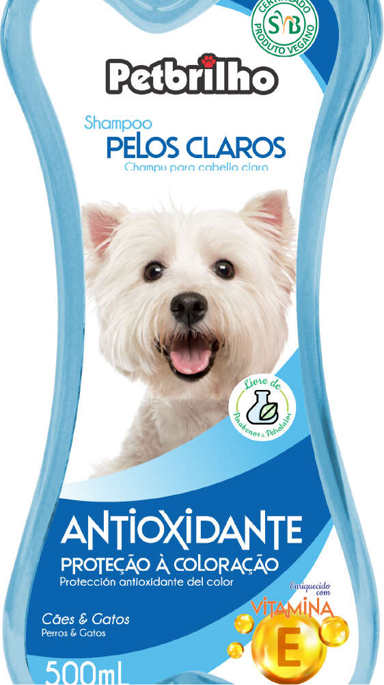 Shampoo Petbrilho Pelos Claros - 500 mL