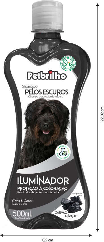 Shampoo Petbrilho Pelos Escuros - 500 mL
