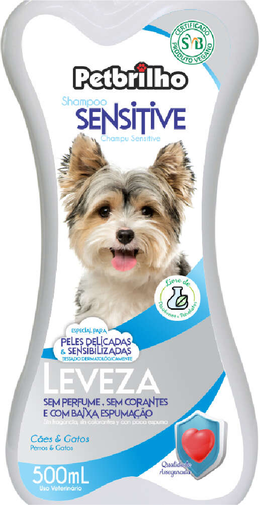 Shampoo Petbrilho Sensitive para Cães e Gatos - 500 mL