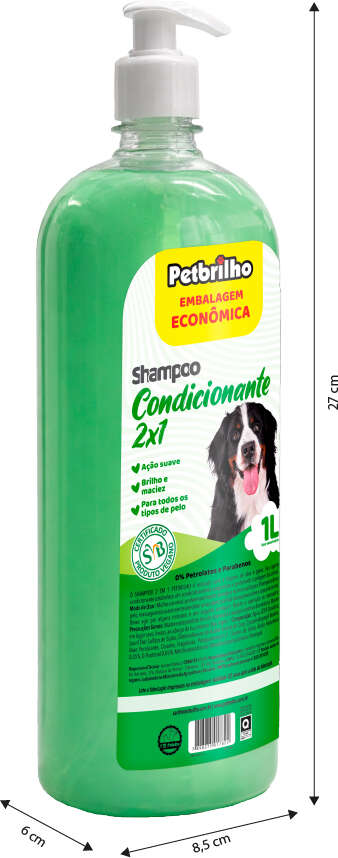 Shampoo Petbrilho 2 em 1 - 1 Litro