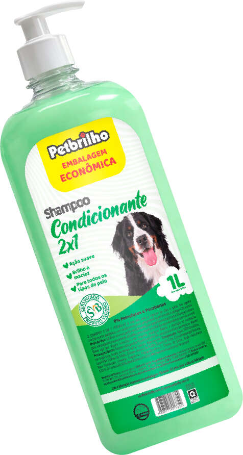 Shampoo Petbrilho 2 em 1 - 1 Litro