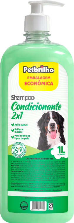 Shampoo Petbrilho 2 em 1 - 1 Litro
