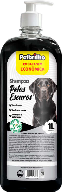 Shampoo Petbrilho Pelos Escuros - 1 Litro