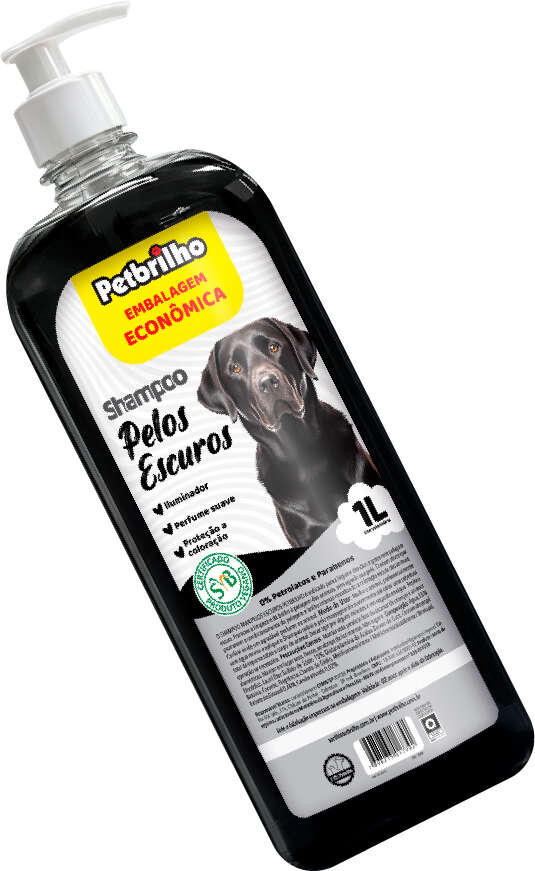Shampoo Petbrilho Pelos Escuros - 1 Litro