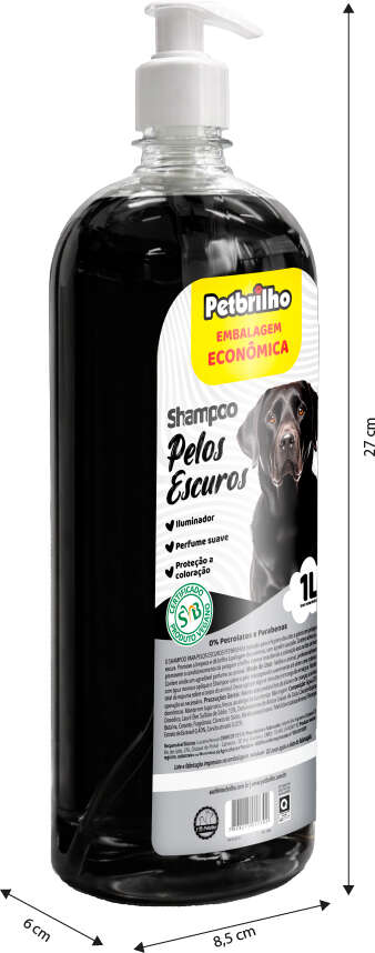 Shampoo Petbrilho Pelos Escuros - 1 Litro