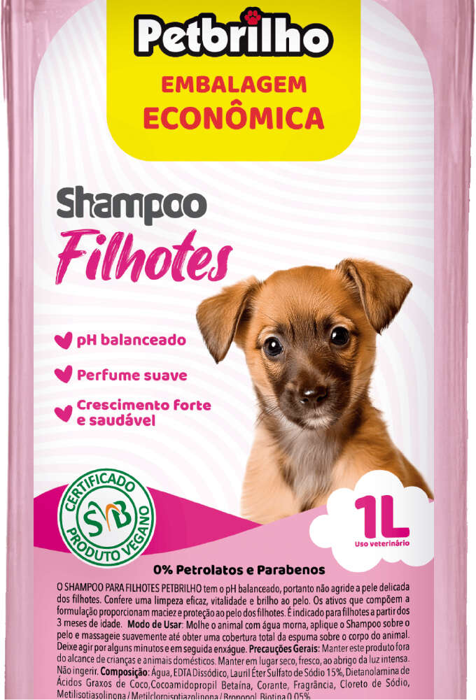 Shampoo Petbrilho Filhotes - 1 Litro