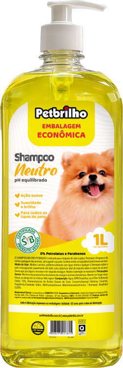 Shampoo Petbrilho Neutro - 1 Litro
