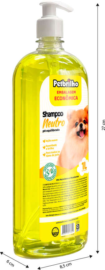 Shampoo Petbrilho Neutro - 1 Litro