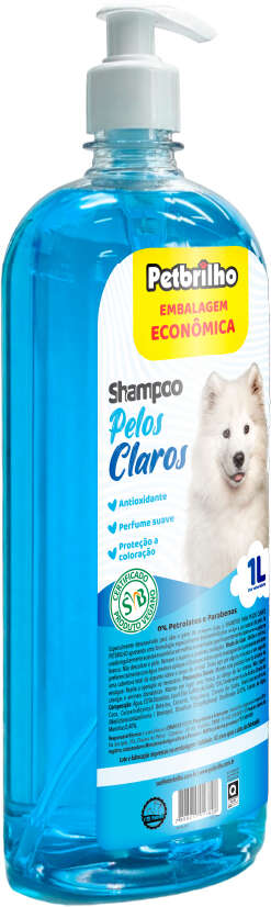 Shampoo Petbrilho Pelos Claros - 1 Litro