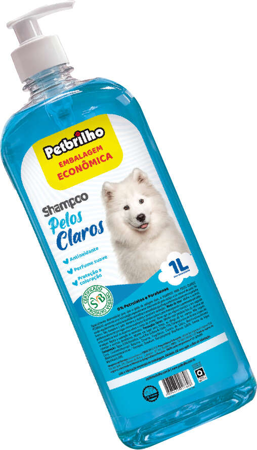 Shampoo Petbrilho Pelos Claros - 1 Litro
