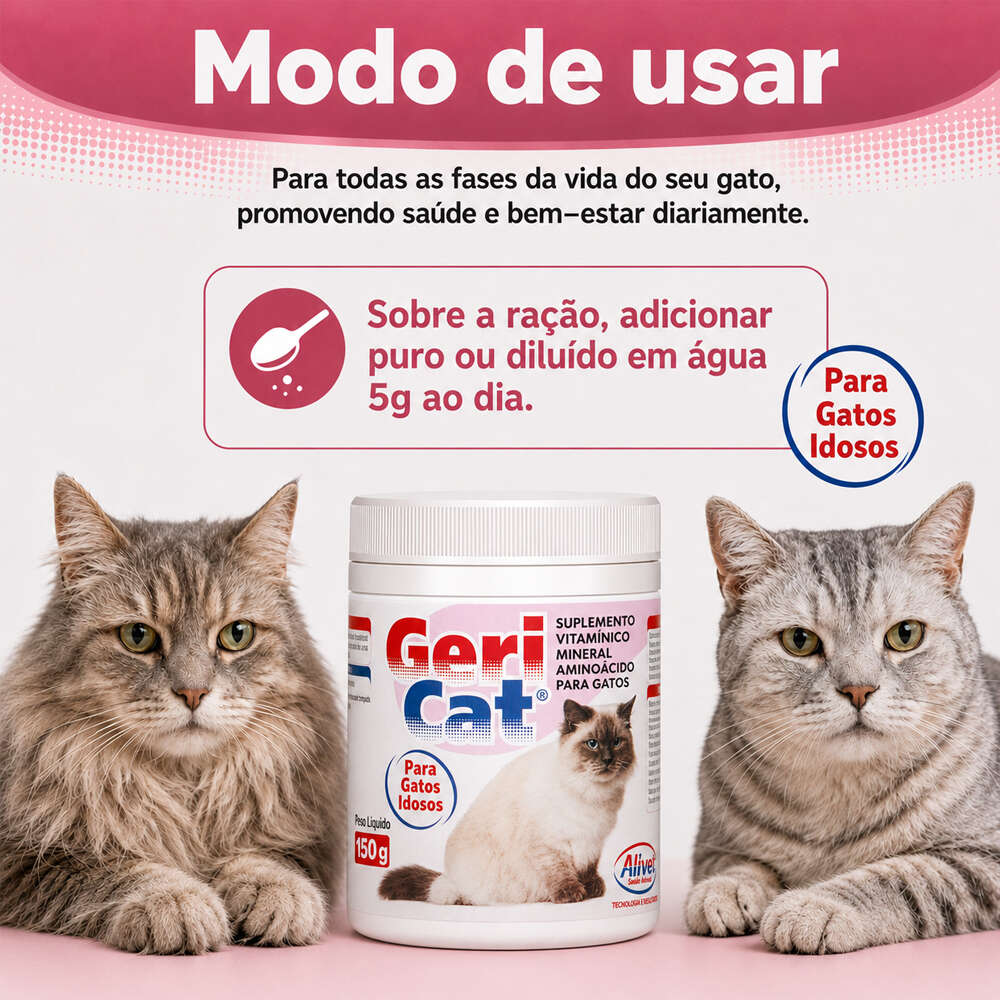 Suplemento Alivet Geri Cat em Pó - 150 g