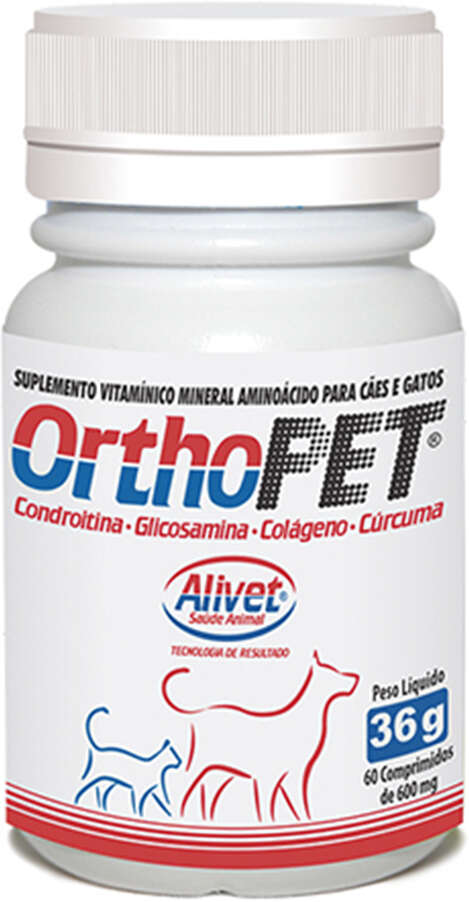 Suplemento Alivet Ortho Pet 60 Comprimidos - 600 mg