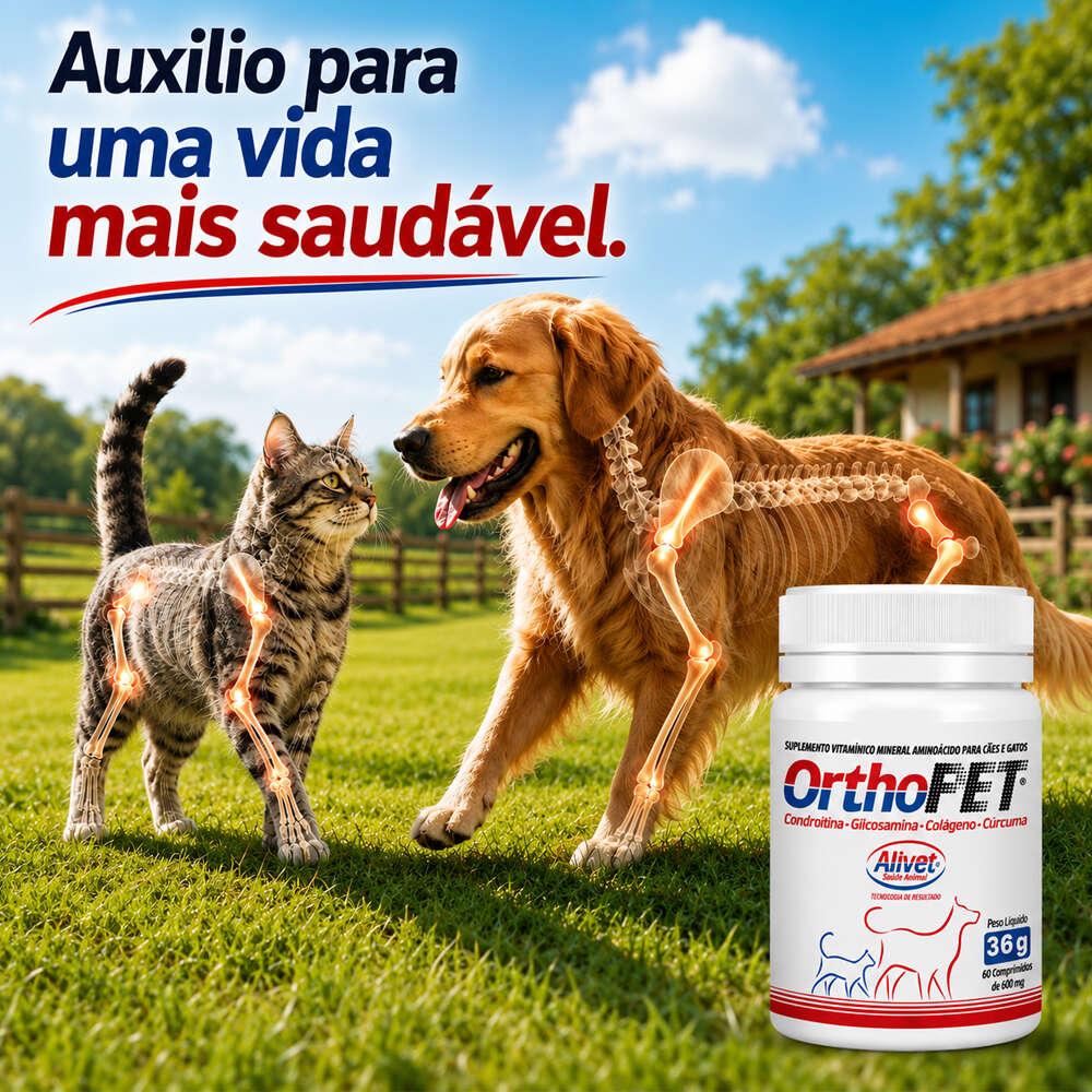 Suplemento Alivet Ortho Pet 60 Comprimidos - 600 mg