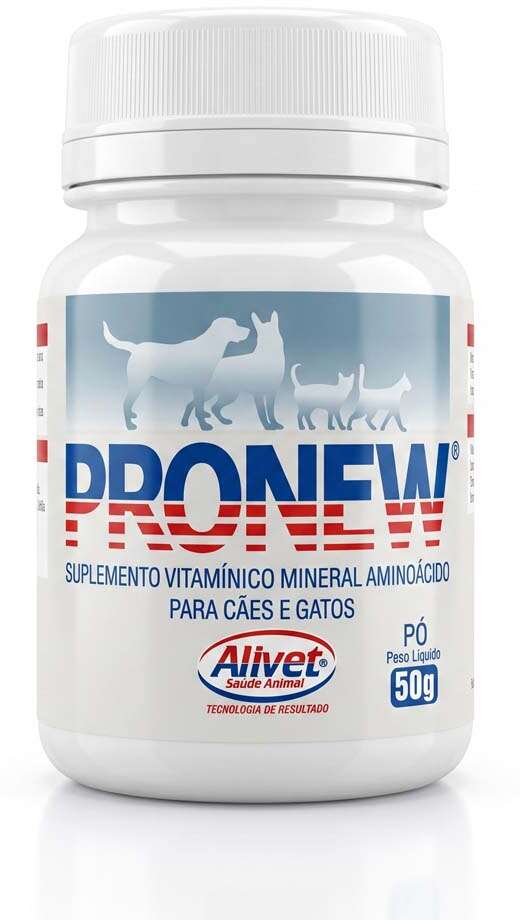 Suplemento Vitamínico Mineral Aminoácido Alivet Pronew - 50 g