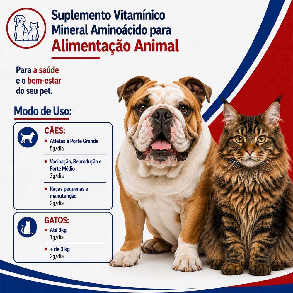 Suplemento Vitamínico Mineral Aminoácido Alivet Pronew - 50 g