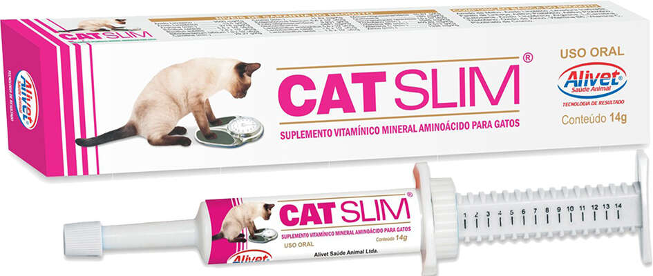 Suplemento Vitamínico Mineral Aminoácido Alivet Cat Slim Pasta - 14 g