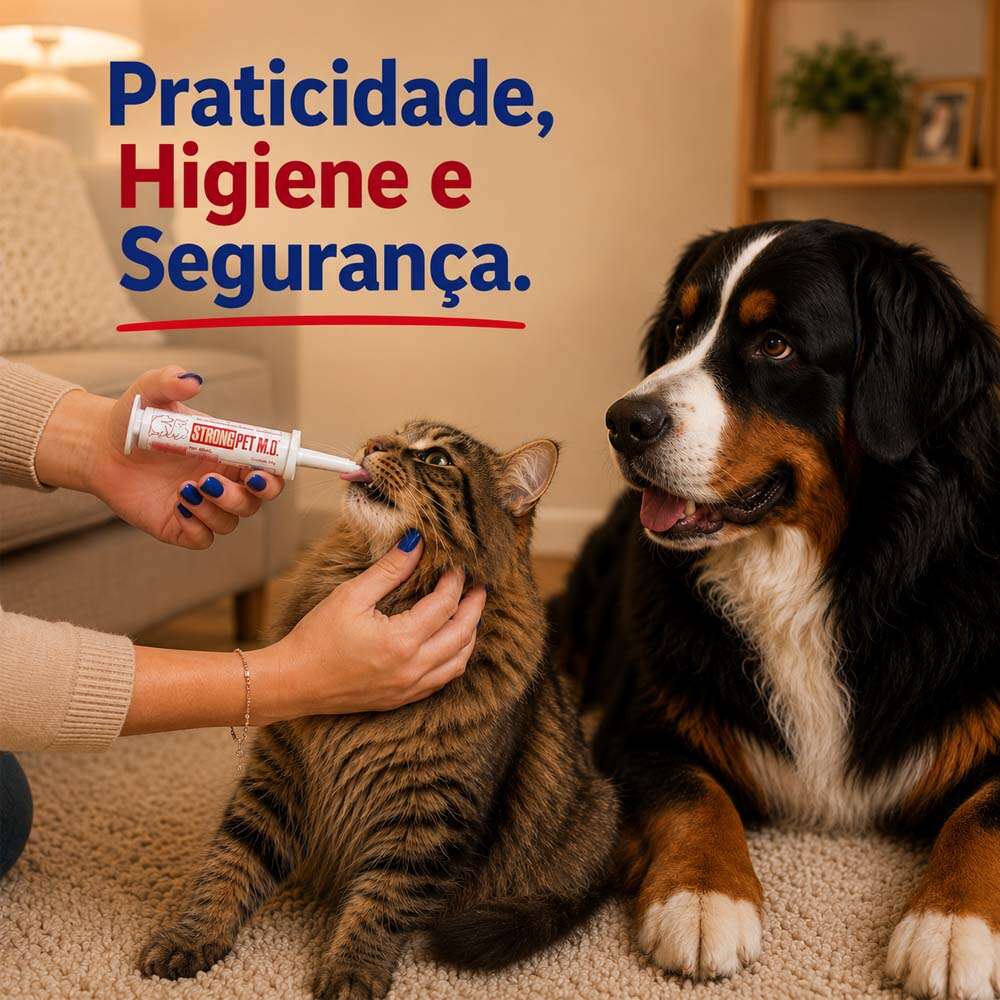 Suplemento Vitamínico Mineral Aminoácido Alivet Strong Pet M.O. para Cães e Gatos - 34 g