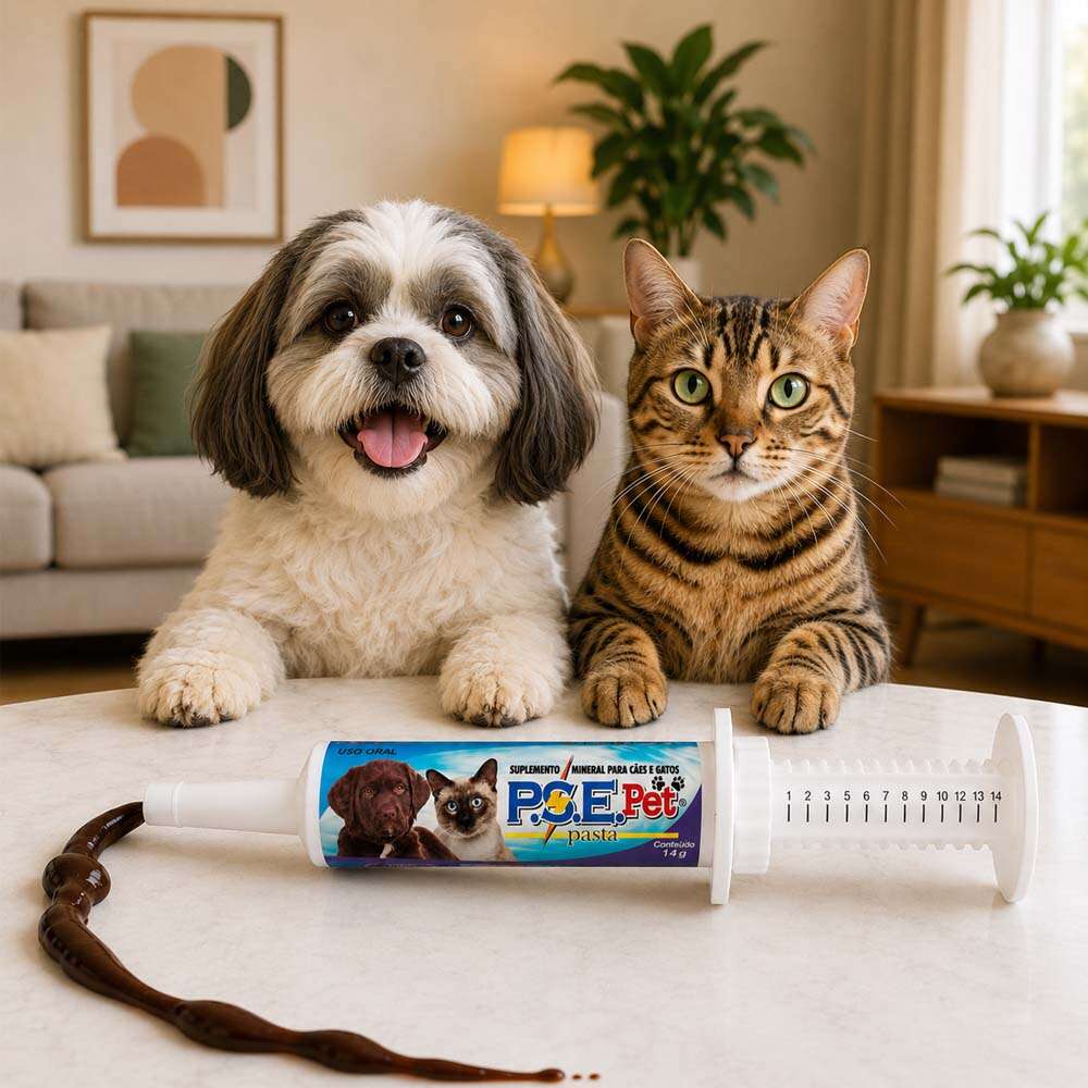 Suplemento Mineral Alivet P.S.E. Pet Pasta para Cães e Gatos - 14 g