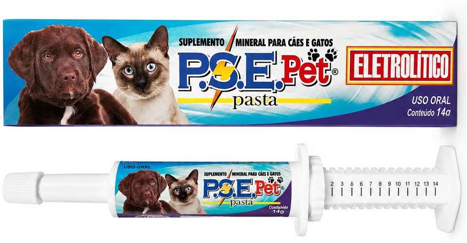 Suplemento Mineral Alivet P.S.E. Pet Pasta para Cães e Gatos - 14 g