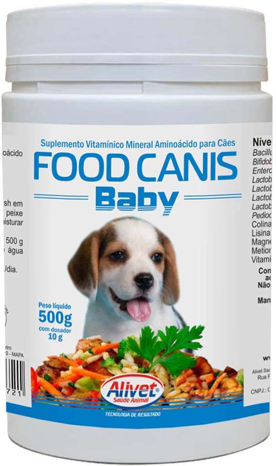 Suplemento Vitamínico Alivet Food Canis Baby para Cães Filhotes - 500 g