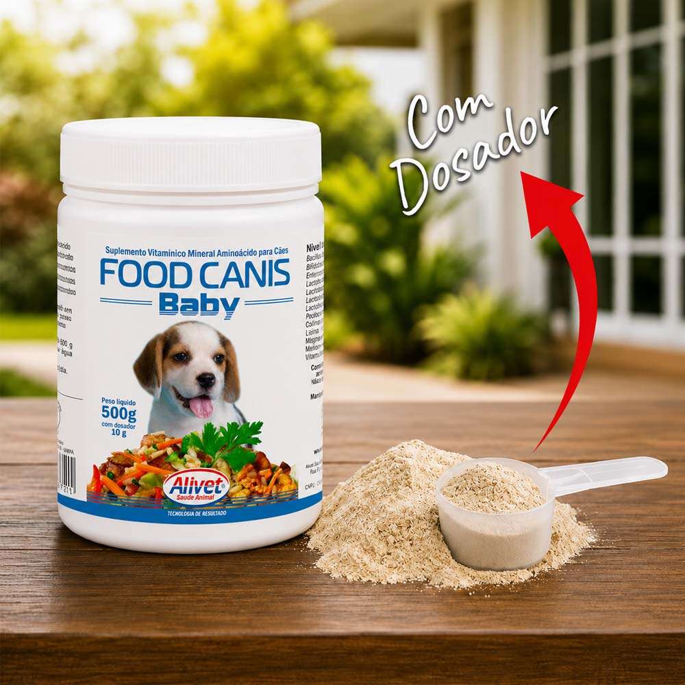 Suplemento Vitamínico Alivet Food Canis Baby para Cães Filhotes - 500 g