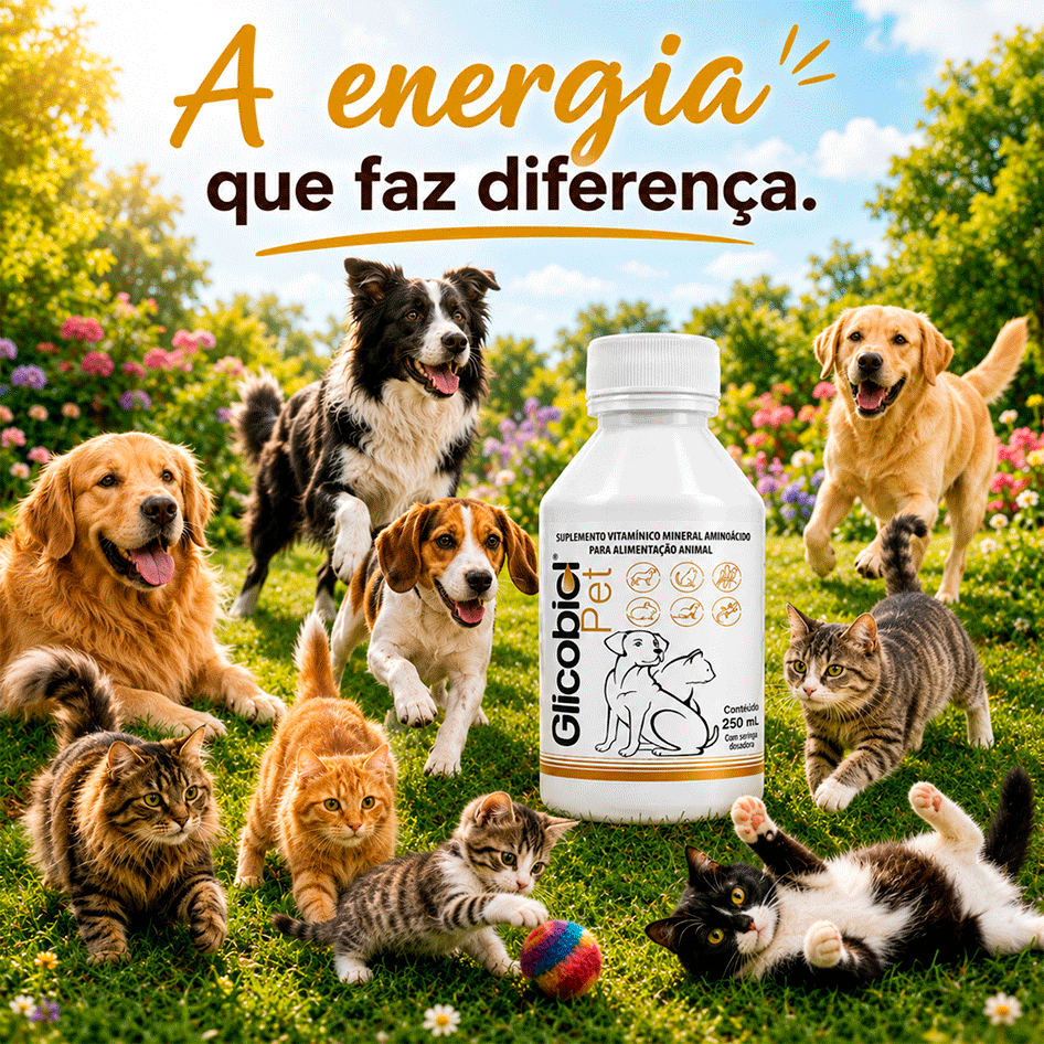 Suplemento Vitamínico Alivet Glicobol Pet Liquido para Cães e Gatos - 30 mL