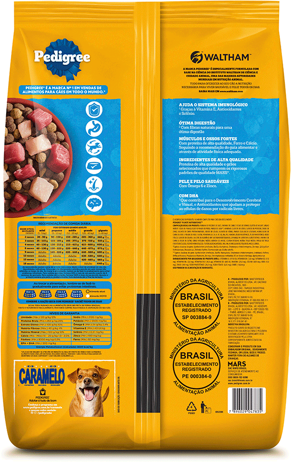 Ração Pedigree Carne Frango e Cereais Cães Filhotes - 18Kg