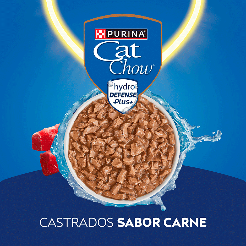 Ração Úmida Nestlé Purina Cat Chow Sachê Castrados Carne - 85 g