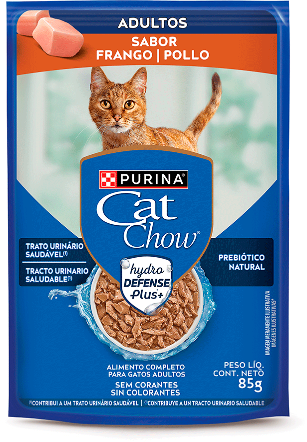 Ração Úmida Nestlé Purina Cat Chow Sachê Adultos Frango ao Molho - 85 g