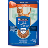 Ração Úmida Nestlé Purina Cat Chow Sachê Adultos Frango ao Molho - 85 g